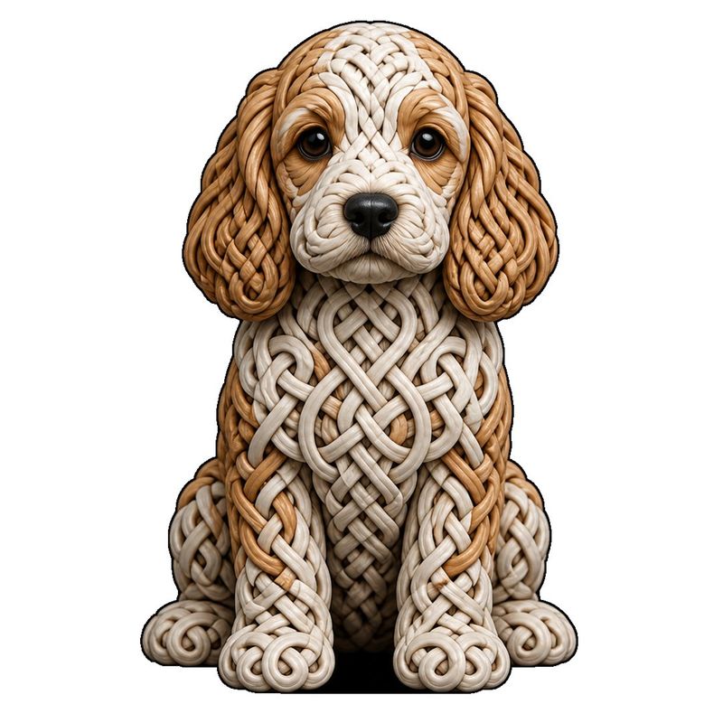 Cockapoo Celtic knotwork design by The Freckled Monkey