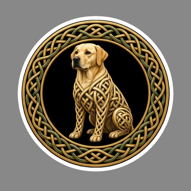 Labrador Celtic knotwork design by The Freckled Monkey