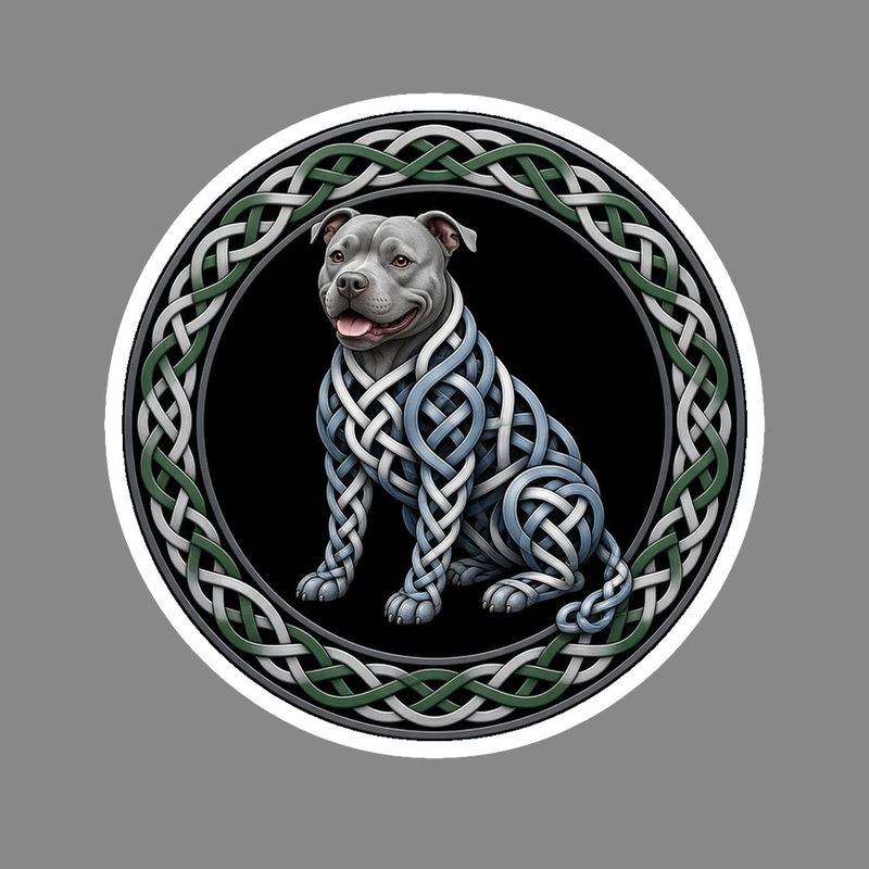 Pit Bull Celtic knotwork design by The Freckled Monkey